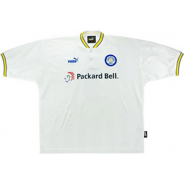 Thailande Maillot Football Leeds United Domicile Retro 1997 1998 Blanc